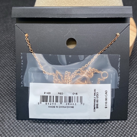 💕COACH💕 Rose Gold Pave Signature Necklace/NWT - Picture 4 of 5